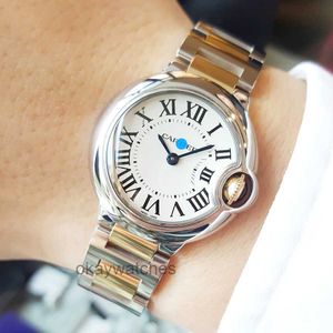 Unisex tarcza Automatyczne zegarki robocze Carter luksusowy selekcja nowa Blue Balloon 18K kwarcowy zegarek dla kobiet W69007Z3