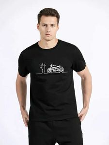 Męskie koszulki mężczyźni kobiety moto guzzi la linea guzzisti nomads t shirt linian serial telewizyjny bawełna ts koszulka hip hop tshirt strtwear t240425