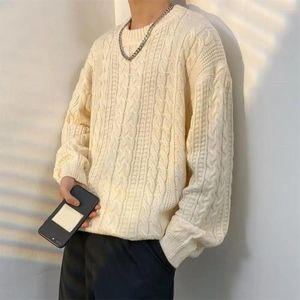 Men's Sweaters Lightweight Round Neck Sweater Cozy Knitted For Men Warm Winter Pullover Thick Long Sleeve Jumper Couples Unisex