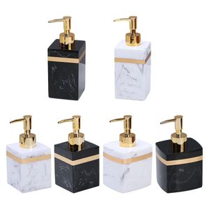 Refillable Resin Soap Dispenser Manual Reusable Empty Liquid Handwash Container for Tabletop Wash Room Kitchen Shower Shampoo 240419