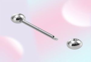 1pc 925 Sterling Gümüş Yuvarlak Düz Dil Barbell Kadınlar için 16mm Meme ucu Halkaları 14G Hipoalerjenik Piercing İnce Jewelry6206826