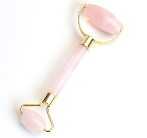 Natural Chakra Rose Quartz Massage Stone Carved Reiki Crystal Healing Gua Sha Beauty Roller Facial Massor Stick1125433