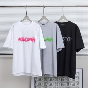2022SS Spring New Fashion Round Neck Loose Version Printed T-Shirt Men's Women's Casual Short Sleeves Color Black and White Size s-m-l-xl-xxl g44s22 252V