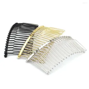 Clipes de cabelo Combs preto rosa ouro branco k color metpin manchas de metal fazendo acessórios para mulheres jóias 3pcs