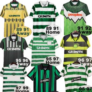 Lambert Retro Męskie koszulki piłkarskie 97 98 Larsson Viduka Moravcik Mjallby Blinker Brattbakk Home Away Away Football Shirts Celtic Retro 1991 1995 1997 1998 1999