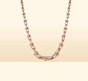 Memnon Jewelry 925 Sterling Silver Chain Necklaces For Women Ushaped Graduated Link Necklace With Rose Gold Color Whole73461787810975