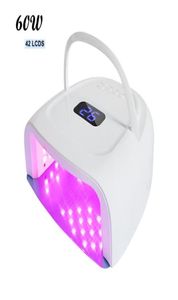 ハイパワーコードレス60W LED UVネイルランプ充電可能なワイヤレスアートドライヤーゲル硬化ライトマニキュアレッドドライヤー6574698