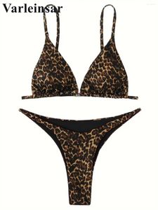 MEDIA DE MUNDA FEMLE XS - L Sexy Leopard Brasilian Biquíni Mulheres Meninas Femininas Tunha de Tuote Duas Pieces Set Bather Swim V1149L