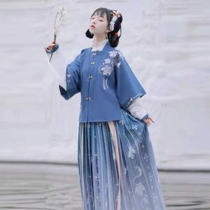 Ubranie etniczne chińskie ubrania tradycyjne ubrania dla kobiet sukienki hanfu kobiety eleganckie hanfu chińskie starożytne hafty dynastia hanfu