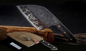 Полный Tang Chef Nefsemade Compleding Highcarbord Clate Steel Kitchen Knives Cleaver Filleting Slacking Broad Butcher Nogle8608775