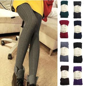 Donne calzini leggings sottili collatyhose Autunno pantaloni in vita alta casual a costolene ad addufficienza elasticità elasticità legins alla caviglia termica