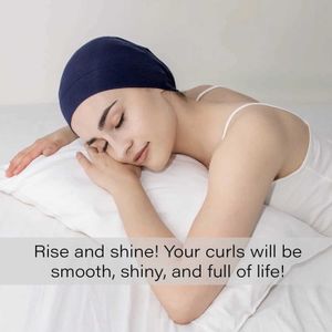 ZWQC BEANIE/SKULL CAPS 2022新しいサテンボンネットファッション並んで眠っているビーニーハット竹の帽子縮れ縮れた天然ヘアナースキャップ女性と男性D240429