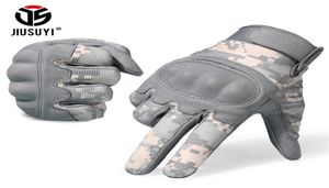 Tactical Military Army Gloves ACU Camouflage Touch Screen Paintball Combat Fight Hard Knuckle Bicycle Full Finger Gloves Men LJ2014735680