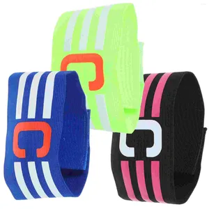 Wrist Support 3Pcs Adjustable Captain Armbands Player Arm Bands Football Soccer Armband