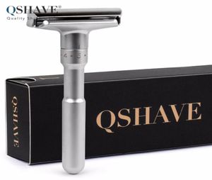 Adjustable Safety Razor Double Edge Classic Mens Shaving Mild to Aggressive 16 Files Shaver Hair Removal with 5 Blades4314290