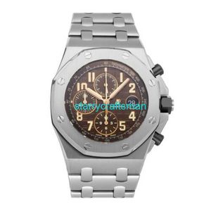Luxury Watches APS Factory Audemar Pigue Royal Oak Offshore Auto Aço masculino 26470ST.OO.A820CR.01 ST6E