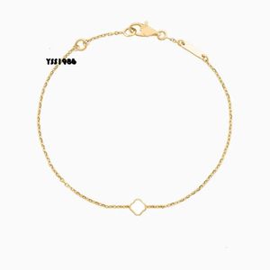 1 Mini Blume Van Clover Charme Armband Schmuck Gold plattiert Diamant Armreifen Armband für Frauen Männer Ketten Mode Schmuck Frau Party Geschenk