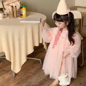 Abiti da ragazza Childrens Dress Princess Abito da parte Korean Baby Lace Spring New Guida Gauze Guida Birthing Birthday Dress Tulle