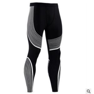 Fashion Mens Gym Compression Leggings Sport Training Pants Men Running Tights Trousers Men Sportswear Dry Fit Jogging Pants With S-3XL 236i