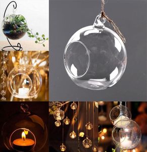 Clear Glass Hanging Candlestick Terrariums Tea Light Candle Holders Wedding Party Home Decor5351945