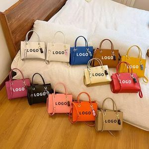 Bolsa colorida doces bolsas de grande capacidade para mulheres PU couro crossbody saco