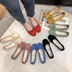 Sıradan Ayakkabı Kadın Daireleri Loafers Şeker Renkli Yumuşak Konfor Zapatos Mujer Bale