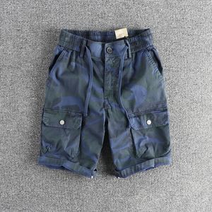 Men's Shorts Heavy Wash To Do Old Camouflage Cargo Casual American Retro Trend Summer Loose Straight Pants