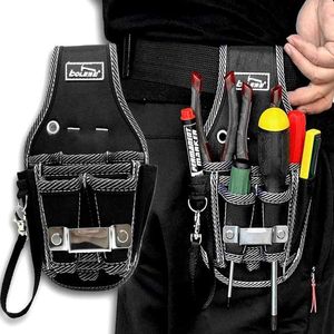 Tool Bag Nylon Fabric Tool Bag Multifunctional Screwdriver Kit Holder Tool Bag Pocket Pouch Bag Electrician Waist Pocket Case Tool Belt