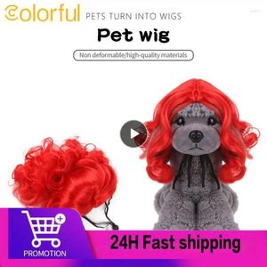 Dog Apparel Pet Red Easy To Use Soft And Comfortable Fabric Washable Supplies Funny Headwear Small Medium-sized Dogs Wave