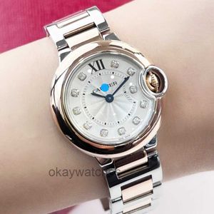 قرص للجنسين ساعات العمل التلقائي Carter Womens Watch 28 مم سلسلة بالون زرقاء W3BB0005 Rose Gold اطلاع مع حركة اللغة الإنجليزية