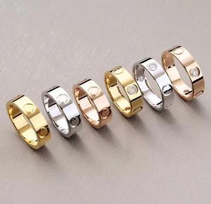 Aiyanishi 6mm Love Rings for Women With Aive Design Gift for Love Gold Design Design Anelli per donne8118943