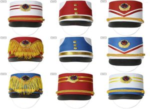 Berety Marching Band Hat Drum Major nowości Men39S luksusowy żołnierz dzieci stylowy scena występ cosplay cap4363830