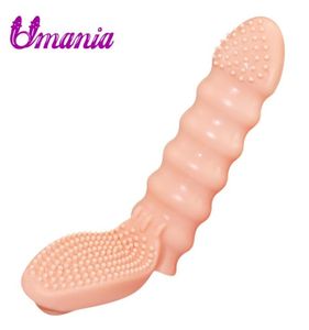 Vuxna sexleksaker klitoris stimulator borste vibrerande fingerhylsa g spot mini dildo vibrator för kvinna C190105016620066
