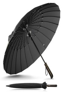 Nowa marka designu parasol deszczowy mężczyźni Kobiety Jakość 24K Glassfiber parasol mocny wiatroodporny drewniany uchwyt Kobiety Paraguas T2001174900386