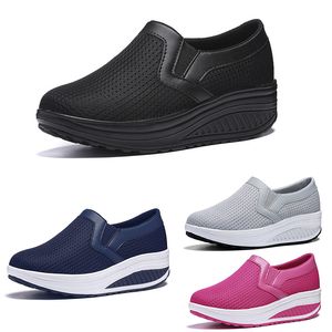 Kostenlose Schifffahrtsmänner Frauen Laufschuhe flach atmungsaktive Anti-Rutsch-Komfort Rot Black Pink Blue Herren Trainer Sport Sneakers Gai