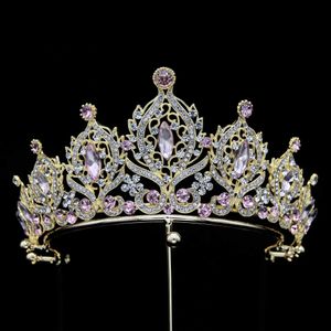 Tiaras 7 kolorów eleganckie ab crystal koronę kobiety ślub luksus królowa nałas ślubna diadem do włosów sukienka biżuteria