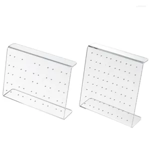 Jewelry Pouches Acrylic Earrings Show Stand 50/80 Holes Display For Selling Retail Shop Showcase F0S4