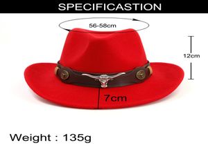 Women039S MEN039S British Hat Style Retro Cowboy Western Wold Belt Wide Cowgirl Jazz Chester