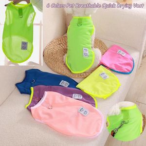 Vestuário para cachorro vestuário de gole de animais de estimação de vestido de estimação fofa de tração de seca rápida corda fivela fina pequena chihuahua menina respirável gato