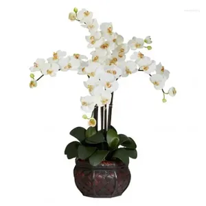 Fiori decorativi Phalaenopsis con crema per fiori artificiali vasi
