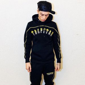 Herren Hoodies Hoodie Hoody Herren Frau Hip Hop Streetwear Handtuch -Gradient Sticklogo Hochwertiges goldener Streifen Fleece Pullovers 266p