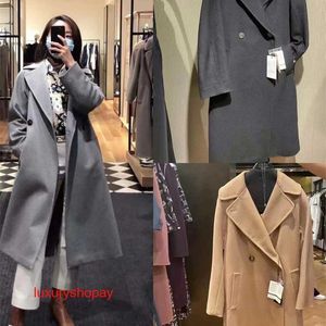 Maxmaras Womens Wrap Toat Cave Camel Coats Season Season 2024 Осень, Resina Classic Classic Double Breads Word rjtg Rjtg