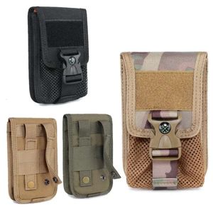 Tacitcal Cell Pone Pouch Bag Outdoor Sports Tactical Backpack Vest Gear Accessory Camouflage Multi Functional Molle canteen pouch shoulder clutch bag