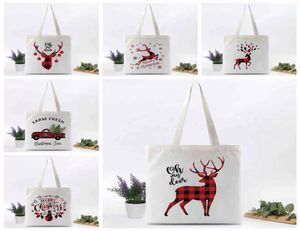 Santa Print Sacks Christmas Canvas Burlap Bag Gift Sags Sags Детские шнурки большого размера рождественские вечеринки Decorati8472250