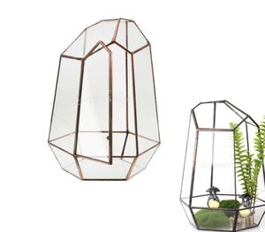 19 cm höjd oregelbunden glas geometrisk terrarium låda bordsskiva saftiga växtplanter blomma mossa potten potten y2007099238907