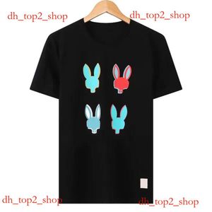 Psychological Bunny Mens Womens Rabbit Men camisa Designer de moda Tshirt Casal de manga curta Man tops Bad Bunny Psyco Bunny 8670