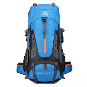 70L Camping Backpack Mens Travel Bag Climbing Rucksack Large Hiking Storage Pack Outdoor Mountaineering Sports Shoulder Bags 240425