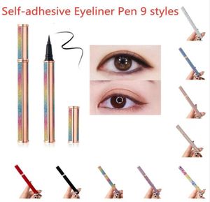 Makyaj 9 Styles Self -Yapısal Eyeliner Pen Tutkal Yanlış Kirpikler için Manyetik Su Geçitli Göz Kalemi Kalem Üst Kalite 6552668