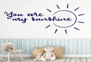 Adesivos de parede você é meu sol mural removível arte para crianças menino decoração de decoração de poster decalques DW50804399073