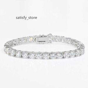Ready to Ship Hip Hop Jewelry 4mm tennis chain S925 sterling silver VVS Moissanite Diamond Tennis necklace